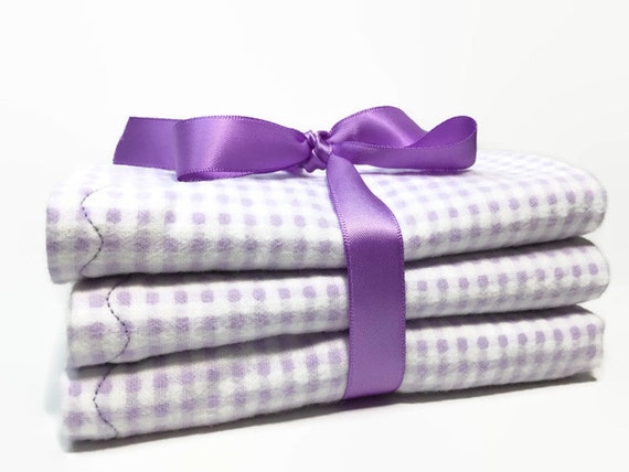 Flannel Burp Cloths - Baby Girl Burp Cloth - Lavender Burp cloth - Burp Rag - Burp Cloth Sets - Baby Burp Pad - Girl Gift Sets - Layette Il_570xn