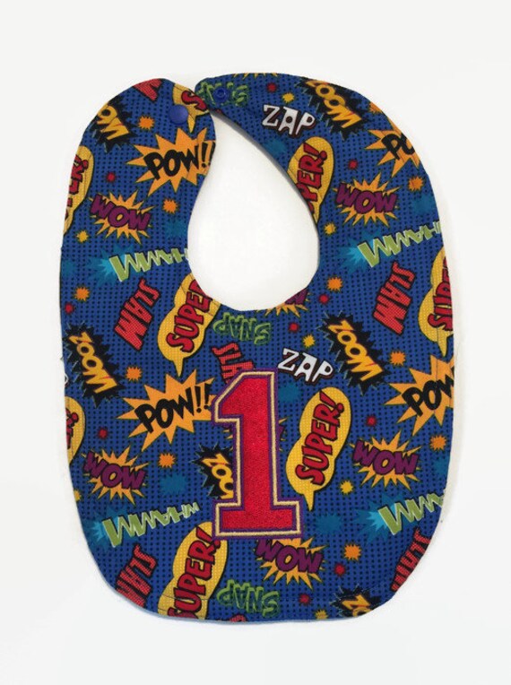 Superhero Birthday Bib Boy Birthday Bibs Cosplay Birthday Party