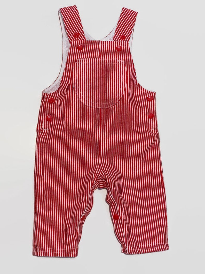 Red Striped Overalls Baby Overalls Gender Neutral Baby Boy Etsy