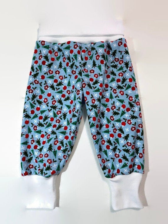 Christmas Baby Knit Pants - Harem Pants For Babies - Joggers For Toddlers - Grow With Me Pants - Holiday Clothing For Kids Il_570xn