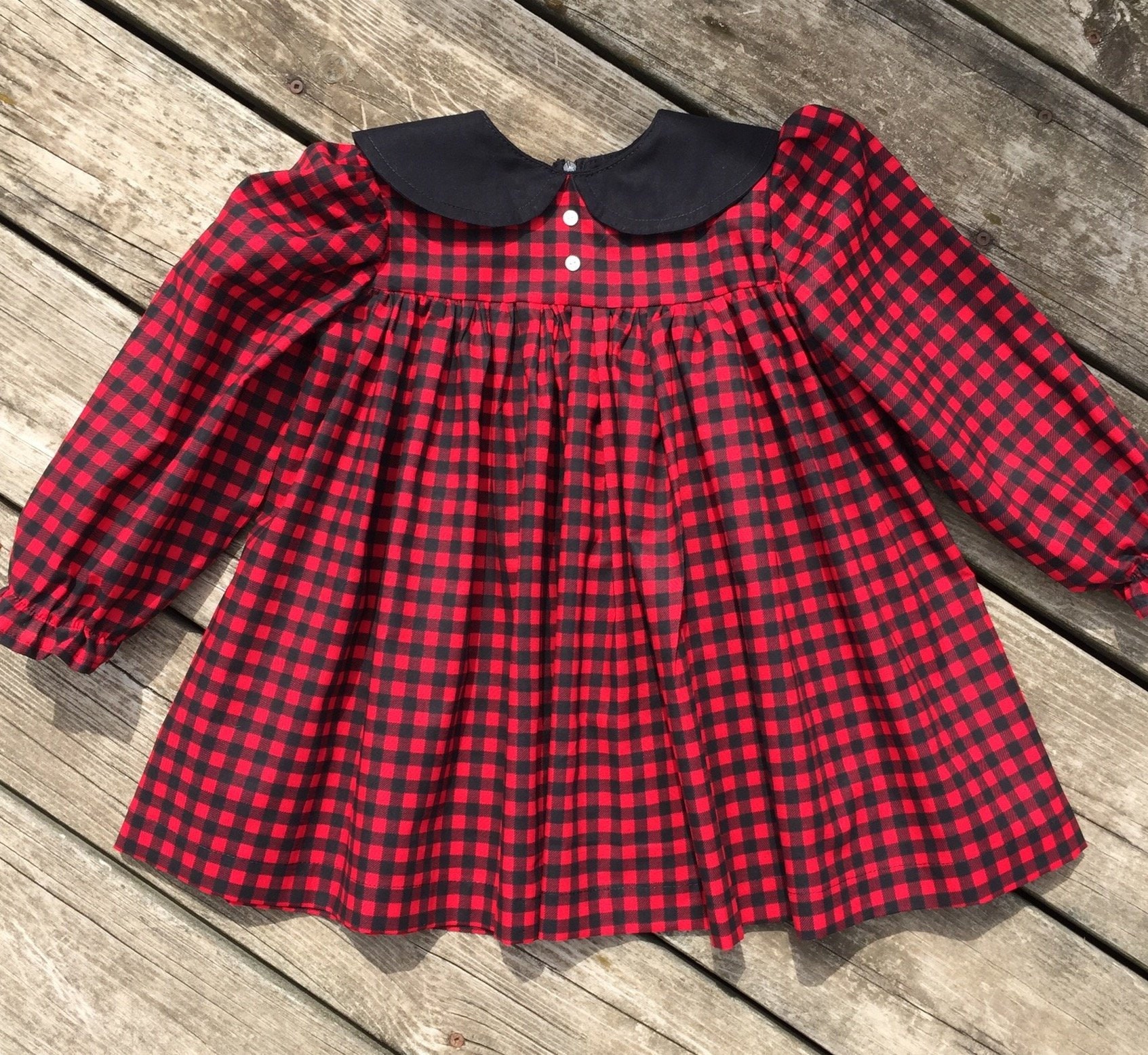 buffalo check dress baby