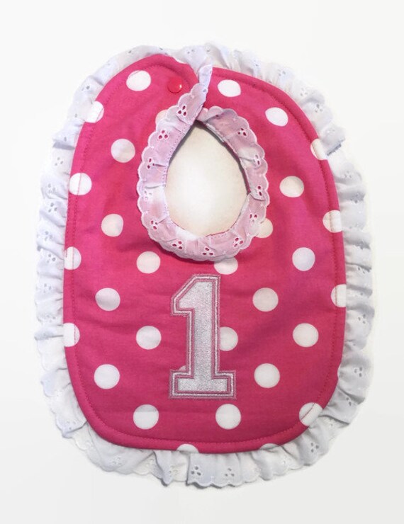 1st birthday bib girl