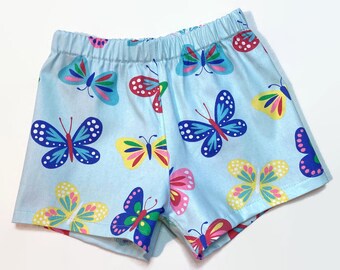 Girls Butterfly Shorts - Teal