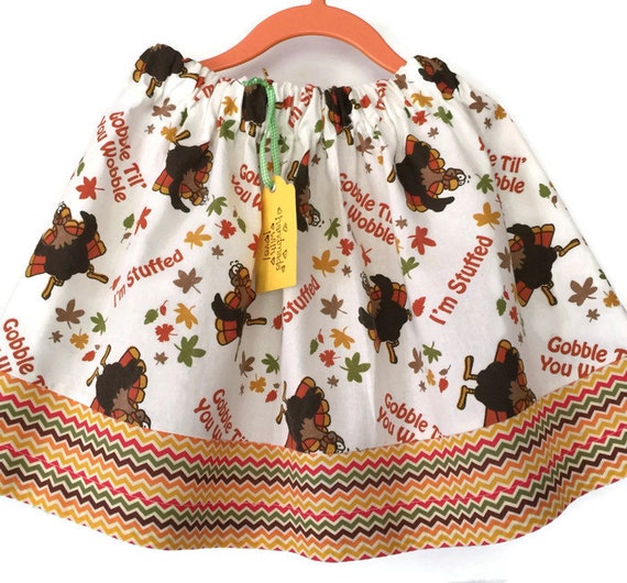 Thanksgiving Baby Skirt - Toddler Turkey Skirt - Gobble Till You Wobble - Thanksgiving Clothing - Cotton Baby Cotton - Custom Baby Skirt Il_570xn