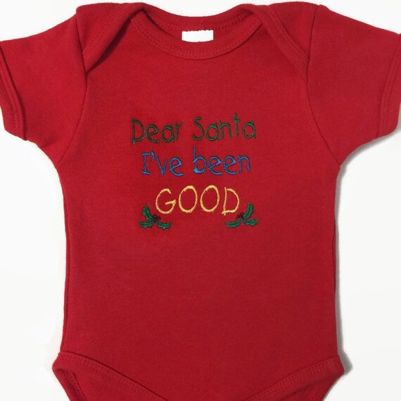 Christmas Baby Shirt - Dear Santa I've Been Good Body Suit - Graphic Tees for Babies - Il_570xn