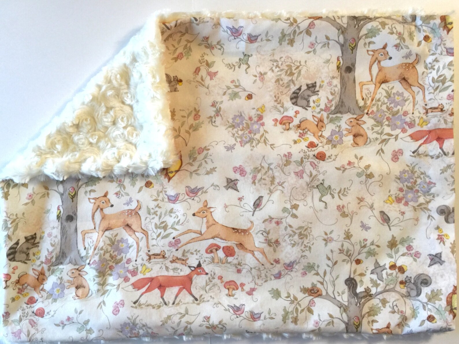 Woodland Baby Blanket Woodland Nursery Bedding Baby Girl Etsy