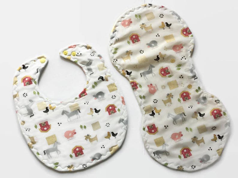 bib and burp cloth set