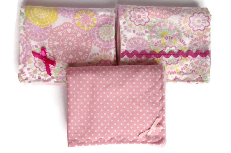 Baby Girl Burp Cloth Pink Burp Cloth Baby Shower Gifts Etsy