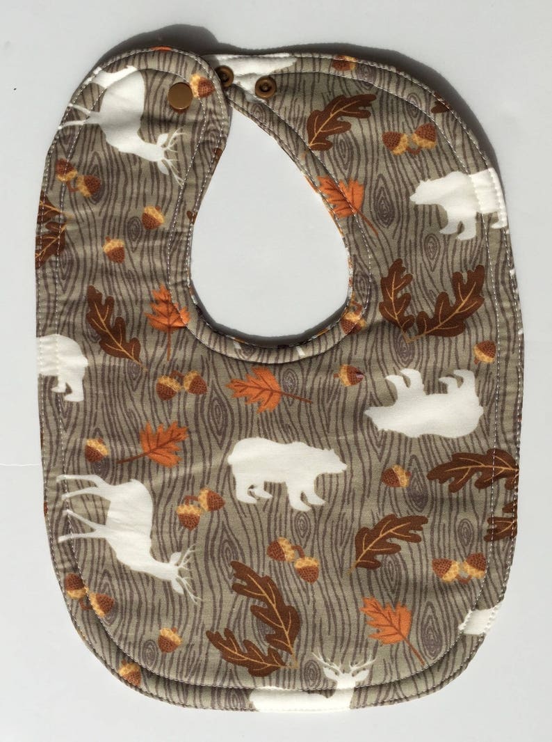 Woodland Animal Baby Bibs Deer Bibs Baby Boy Dribble Bibs Etsy