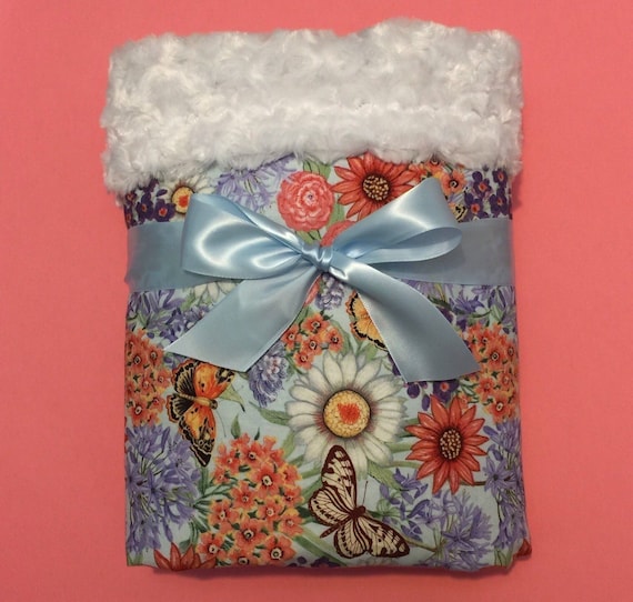 floral minky blanket
