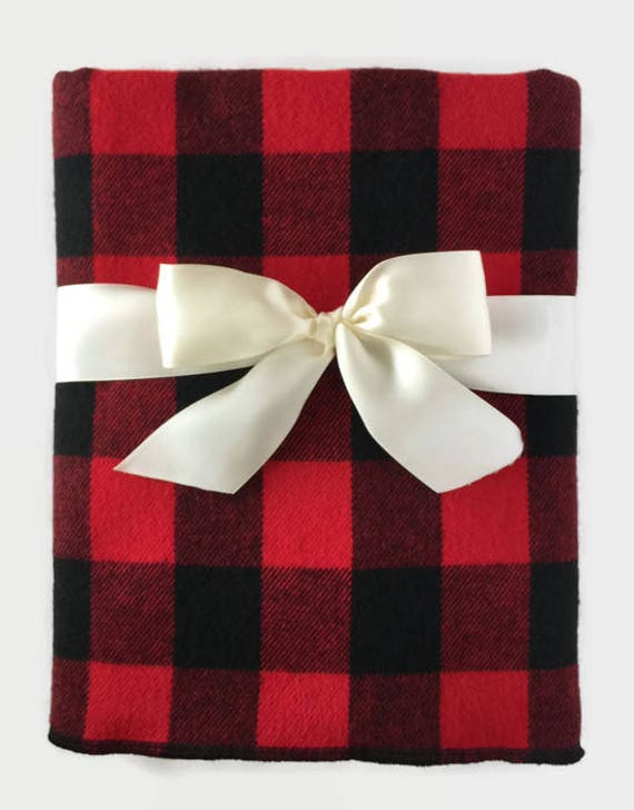 buffalo plaid receiving blanket