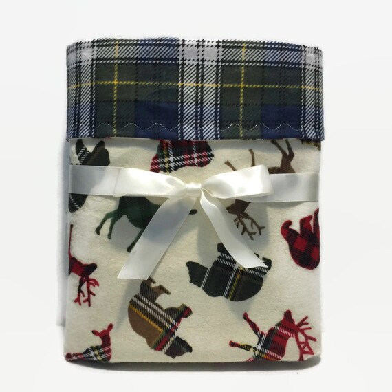 woodland baby boy blanket