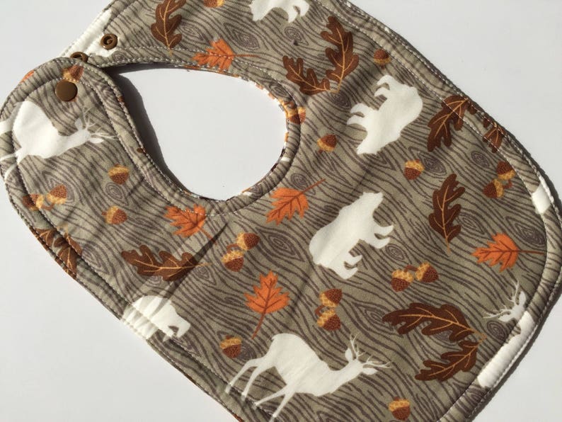 Woodland Animal Baby Bibs Deer Bibs Baby Boy Dribble Bibs Etsy