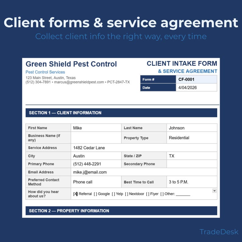 Pest Control Business Tracker, Client Log, Invoice, Chemical Log ...
