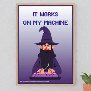 Funziona sul mio computer / Poster umoristico per sviluppatori / Download digitale