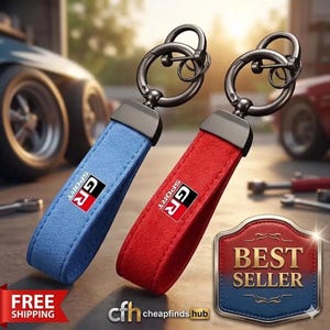 Toyota GR Keychain – Gazoo Racing Logo Vintage Style Car Keyring