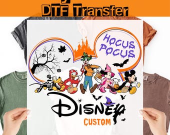 Custom Disney Family Vacation DTF Transfer, Personalized Hocus Pocus Halloween Name Ready To Press,