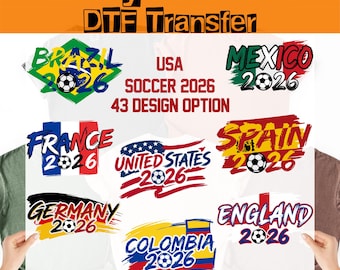 Transferencia para aficionados de la Copa de Fútbol de EE. UU., lista para planchar, lista para usar en el Mundial de EE. UU. 2026, para el día del partido de fútbol 2026.