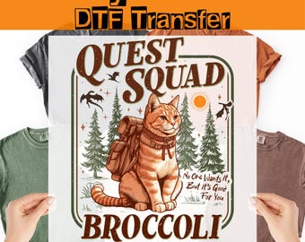 Transferencia térmica Quest Squad Broccoli DTF, Onyx Storm Broccoli Listo para prensar, Xaden Riorson Termo,