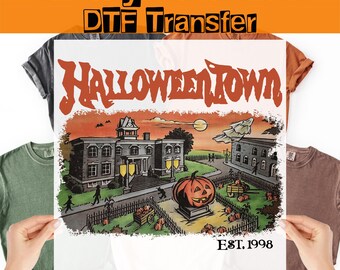 Halloweentown Est 1998 DTF Transfer, Halloween University Pumpkin Ready To Press, Spooky Town Iron-on-Decal