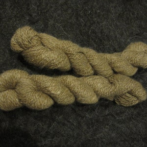 2 Skeins Llama Yarn Taupe 100% Llama 2-ply worsted from Silver Fortune and Primary Colors image 1