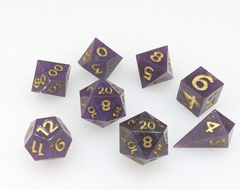 ROYAL - Handmade set of 8 rpg dice