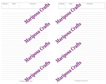 Printable Journal Pages - Session Notes