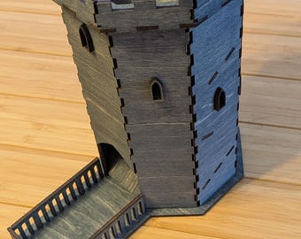 Wooden Castle Dice Tower