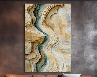 Lienzo decorativo abstracto neutro para pared, lienzo beige texturizado, decoración moderna estilo Wabi Sabi para sala de estar, arte de lujo que marca la diferencia.