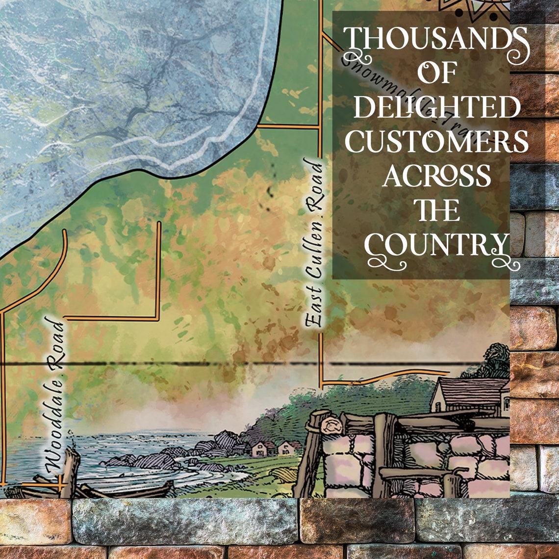 Minnesota Lower Cullen Lake Map Art Map Art on Wood or Metal Etsy