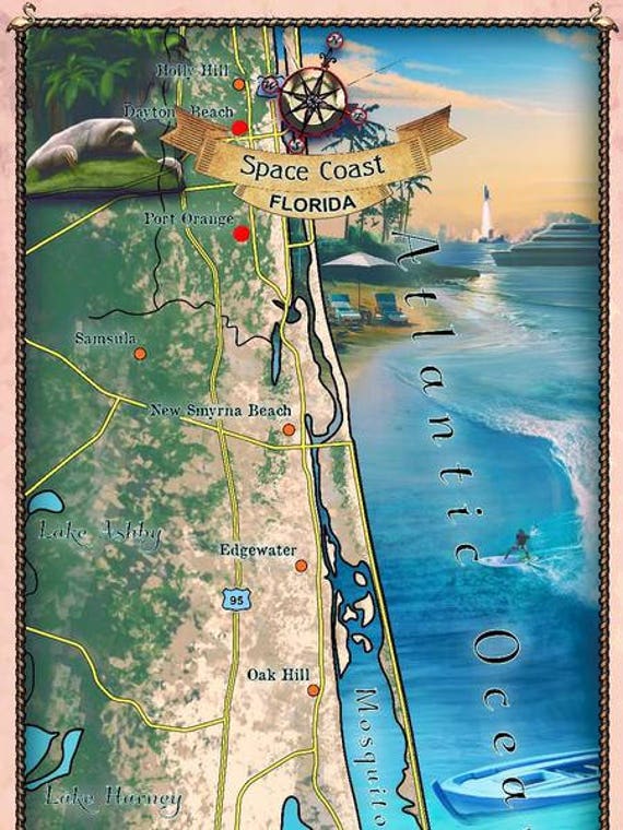 Map Of Florida Space Coast