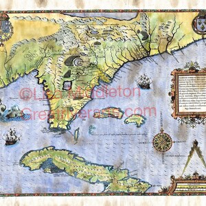 42 Florida:Floridae Americae Provinciae 1564 Florida vintage map,Vintage map,Vintage map art,map vintage,old map,antique maps,map art vintag
