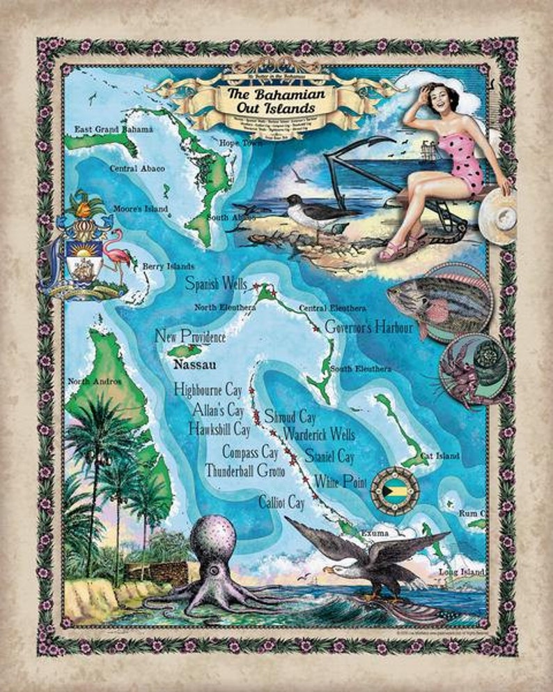Bahamas Bahamas Gift Bahamas Art Destination Wedding Etsy
