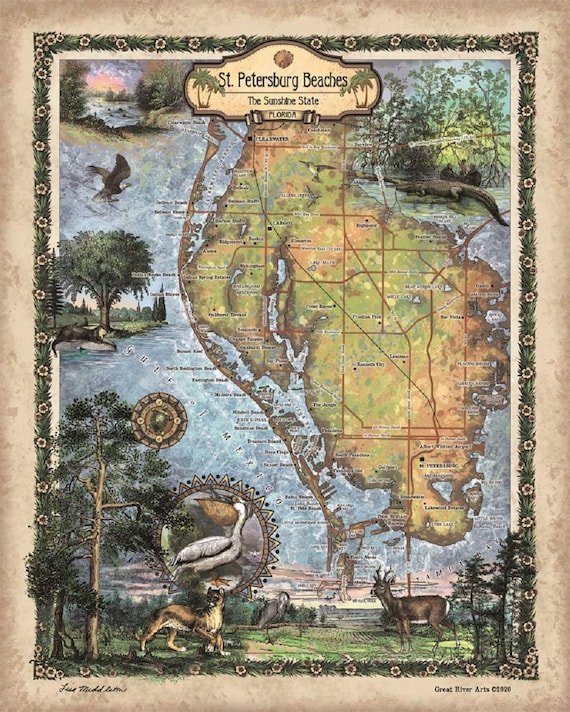 Waterways Map Of St Petersburg Florida