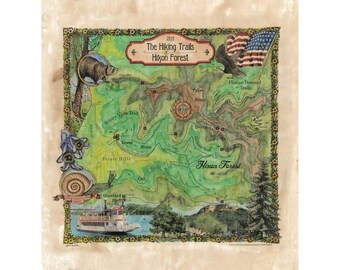 Hixon Forest Trails Map 168 Hiking Trails Of Hixon Forest Lacrosse Wi Winnebago Etsy