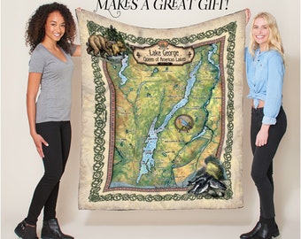 Lewis and Clark Crazy Mountains Antique Map Art Blanket Throw Soft Polar/ Silky/ Sherpa Fleece Warm Blanket For Bed Sofa Couch Gift & Travel