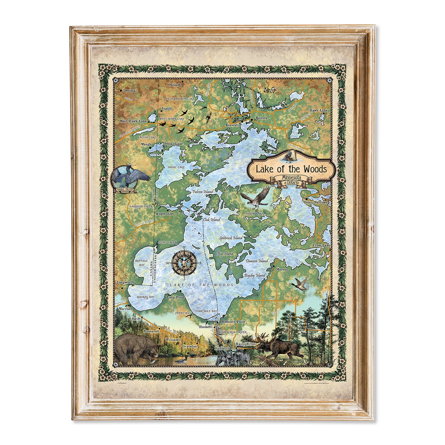 Carte du dakota du nord art - Canada