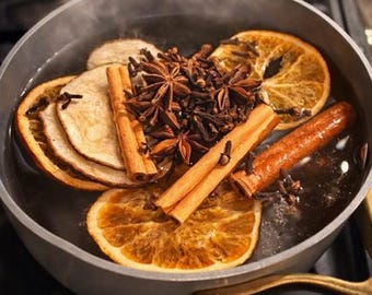 Olla de especias Starry Citrus / Naranja seca, canela, clavo y anís estrellado