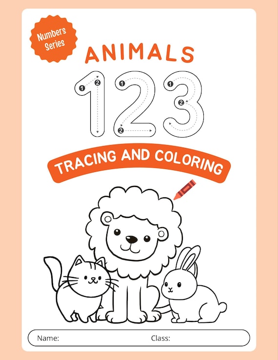Animals tracing and Coloring Book