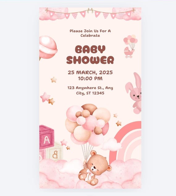 Digital Baby Shower Invitation