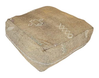 Moroccan Cactus Silk Floor Cushion - Bronze