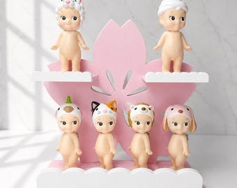 Cherry Blossom Flower Display Shelf for Sonny Angel | Hanami | Sakura | Kawaii Figure Stand | Pink Floral Display | Cute Desk Decor