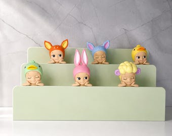 Sonny Angel XL Hipper Stand - No Adhesive Required -  2-Tier Hipper Display Holder, Kawaii Organizer, Desk Decor