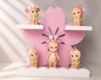 Cherry Blossom Flower Display Shelf for Sonny Angel | Hanami | Sakura | Kawaii Figure Stand | Pink Floral Display | Cute Desk Decor