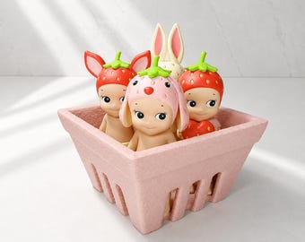 Sonny Angel Fruit Basket Display Stand, 3D Printed Figure Holder, Kawaii Desk Decor