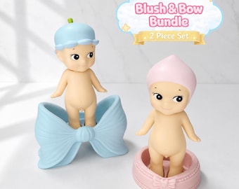Sonny Angel Coquette Bow Heart Stands, 3D Printed Figure Holders, Kawaii Desk Decor