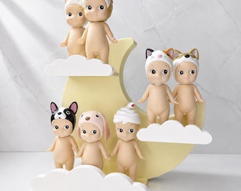 Soporte de exhibición Sonny Angel Luna y Nubes – Estante organizador de minifiguras