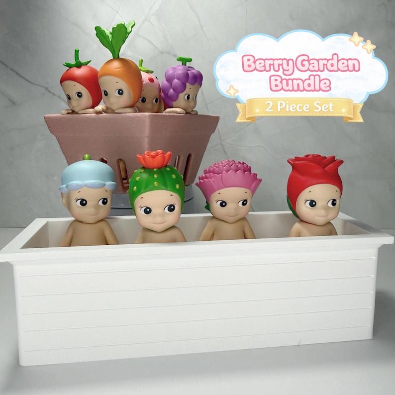 Sonny Angel Berry Garden Display Stand Set – 3D Printed Organizer for Collectors image 1