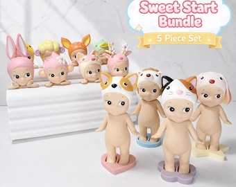 Sonny Angel Display Set – 3D Printed Hipper Stand, Footbed Holders- Sweet Start Bundle