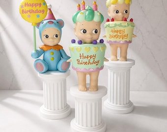 Sonny Angel Pedestal Display Set, Mini Column Stands, Figurine Riser, Kawaii Shelf Decor